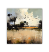 Desert Oasis Landscape Wrapped Canvas